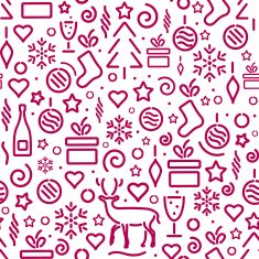 Christmas and New Year's seamless pattern N20