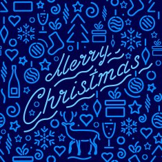 Christmas and New Year's seamless pattern N21