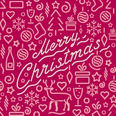 Christmas and New Year's seamless pattern N22