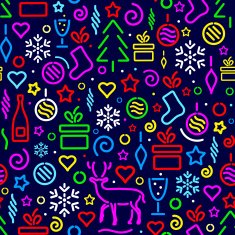 Seamless Christmas pattern N52