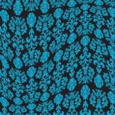 warped damask pattern turquoise black