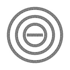 Greek national antique round pattern vector