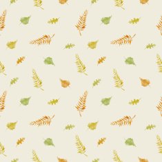 Fall leafs seamless pattern in watercolor N4
