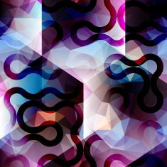 Abstract geometric blue background N2