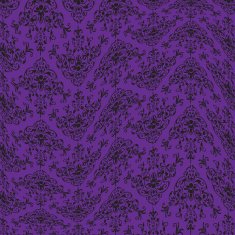 warped damask pattern black violet