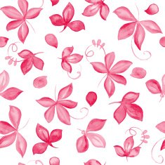 Seamless pattern with beautiful hand drawn watercolor leaf