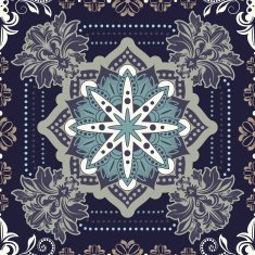 Floral ethnic background ornamental wallpaper with decorative elements N2