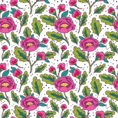 Elegant pattern with pink flowers N3