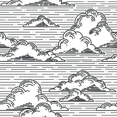 Clouds pattern hand-drawn illustration N3