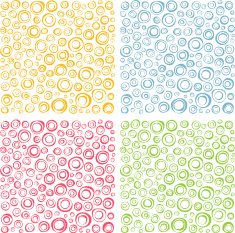 irregular concentric circles pattern set in different colors