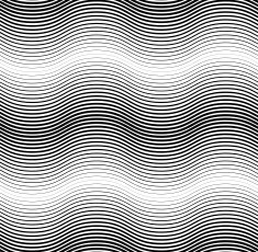 Black and white seamless pattern wave line style N4