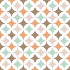 abstract retro geometric pattern N11