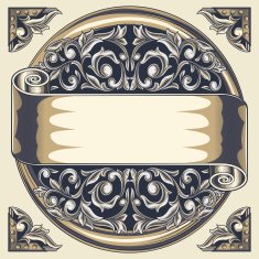 Ornate vintage decorative design N5