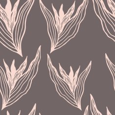 Autumn Flowers vector seamless pattern Floral background N4