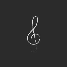 G-clef icon drawn in chalk N2