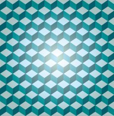 Blue seamless cube pattern
