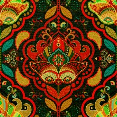 Ornamental paisley seamless pattern