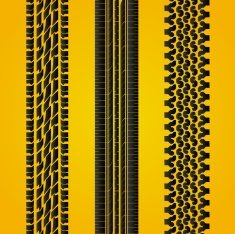 Set of Tires track Vector set detailed tire print N2