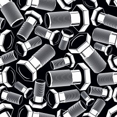 Bolt 3d black and white vector seamless pattern Creative
