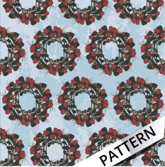Pattern With Wreaths Christmas Winter