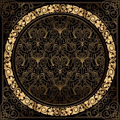 Golden decorative design N6