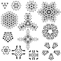 Snowflakes Christmas vector icons Snow flake collection graphic art