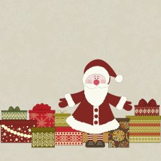 christmas card with santa claus N2