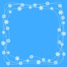 Christmas snowflakes frame