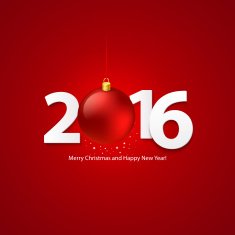 2016 Merry Chrstmas and Happy New Year Background Vector illustration N2