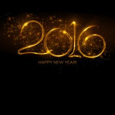 2016 New Year made a sparkler Vector illustration N7