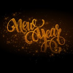 New Year made a sparkler Vector illustration N2