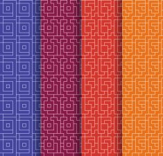 Set of Repeating geometric background Vector seamless patterns