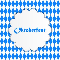 Oktoberfest Blue Background Vector Illustration N5