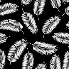 Palm Leaf Vector Seamless Pattern Background Illustration N8