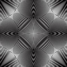 Vector monochrome stripy illusive endless pattern art graphic