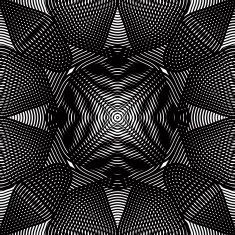 Vector pattern with black graphic lines kaleidoscope abstract N3