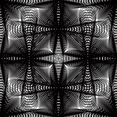 Vector pattern with black graphic lines kaleidoscope abstract N4