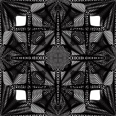 Black and white vector ornamental pattern seamless art backdrop N5