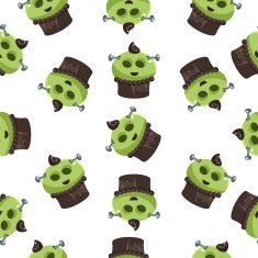 Seamless vector pattern with colorful candy Candy for Halloween party