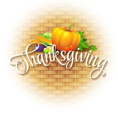 Thanksgiving Card wicker basket background Vector illustration N3