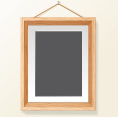 Photo Frame on Wall Vector Image N2