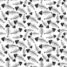 Fish Bone Seamless Pattern Background Vector Illustration free image ...