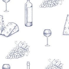 Background with bottle glasse cheese grape and wine