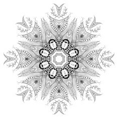 Mandala background Round Ornament Pattern Snowflakes N2