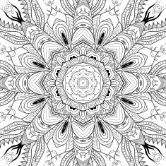 Mandala background Round Ornament Pattern Snowflakes N4