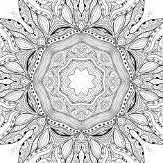 Mandala background Round Ornament Pattern Snowflakes N6