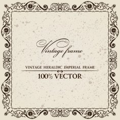 Vintage heraldic imperial frame grunge background