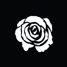 Black silhouette of rose N2