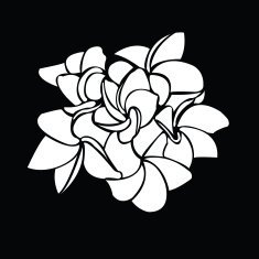 Black silhouette of rose N3