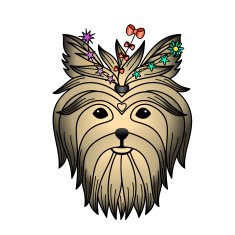 Yorkshire terrier color tattoo
